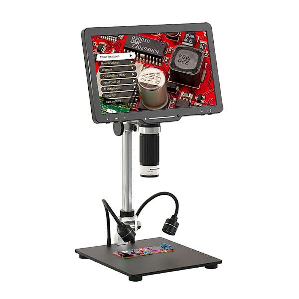 1600X 10.1inch 178° IPS Screen Sony CMOS Handheld Digital Microscope with External LED Light Source