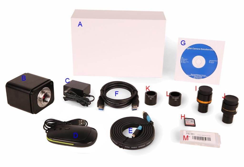Serie 4K 8MP C-mount HDMI+USB Digital Microscope Camera with Video & Measurement Functions