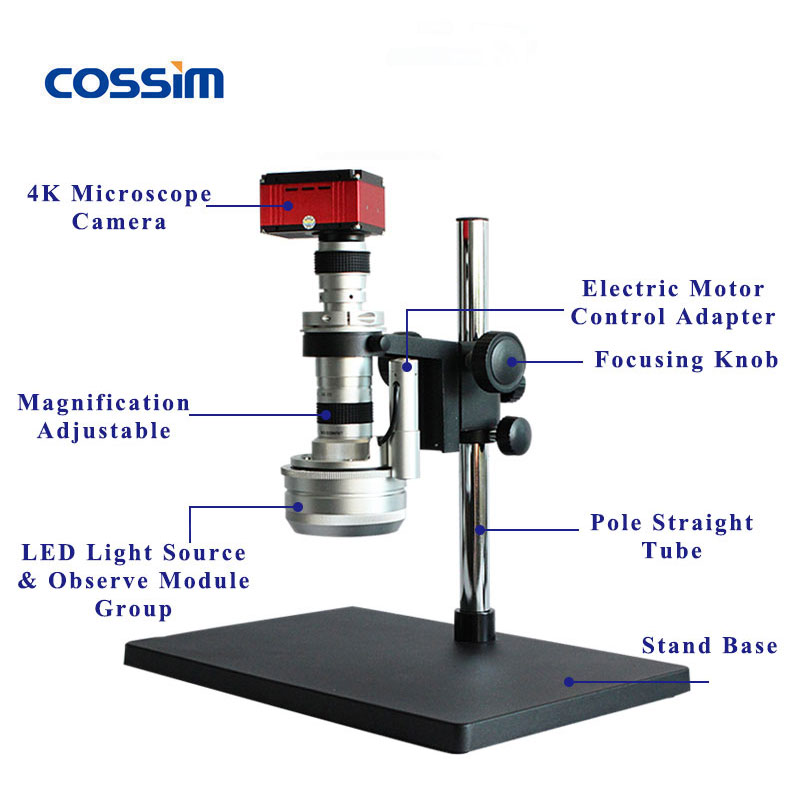 HD Automatic 3D Digital Stereo Zoom Video Microscope Motor Drive Electronic PCB Microscope