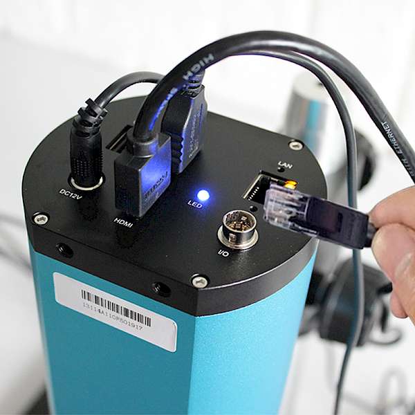 Integrated 4K Full-Automatic Focus Measuring Digital Microscope Camera with Measuring Software &amp; Adjustable LED Light - Microscopy