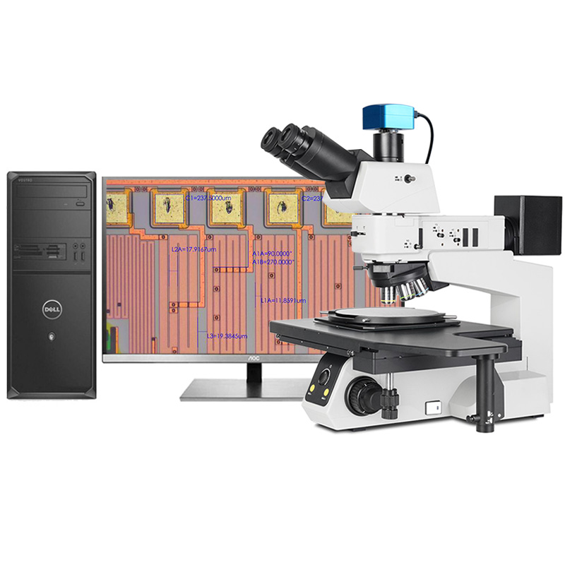 Scientific Grade Metallurgical Microscope with 8-inch Stage for Polymer Materials