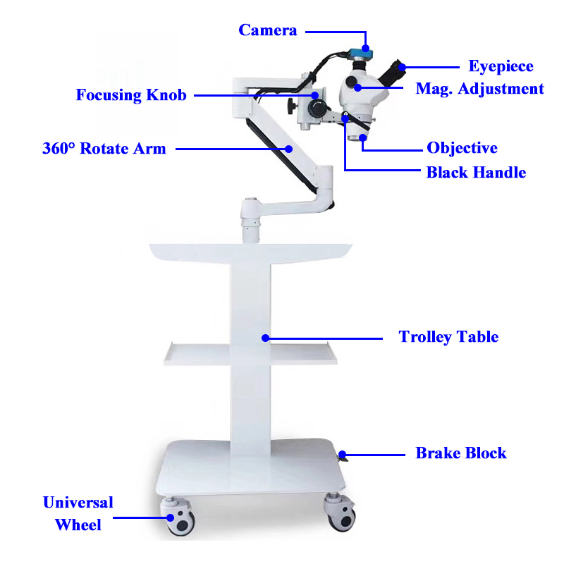 Operating Dental Microscope Trolley Type Operating