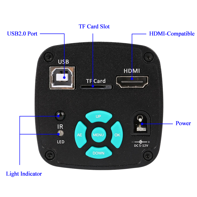 48MP Super High Definition Industrial Digital Video Measuring USB 2.0 HDMI Camera