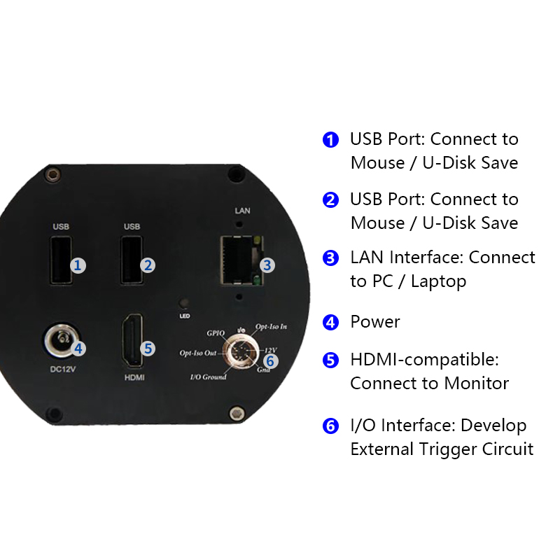 Integrated 4K Full-Automatic Focus Measuring Digital Microscope Camera with Measuring Software &amp; Adjustable LED Light - Microscopy