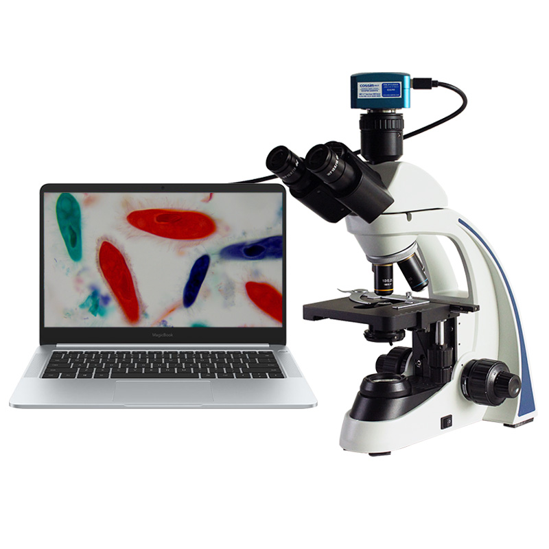 Infinity Trinocular Biological Microscope 40X~1000X with LED illumination