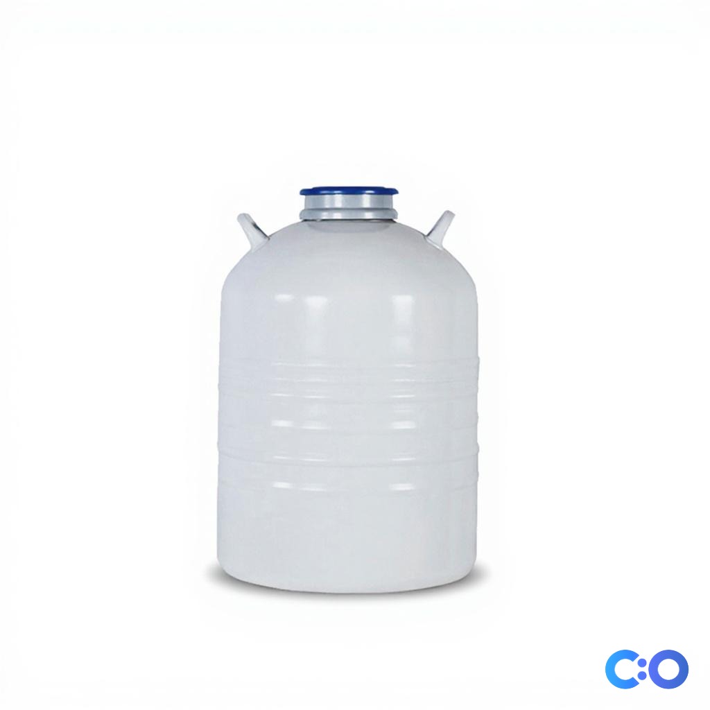Large Caliber Liquid Nitrogen Container - Side View