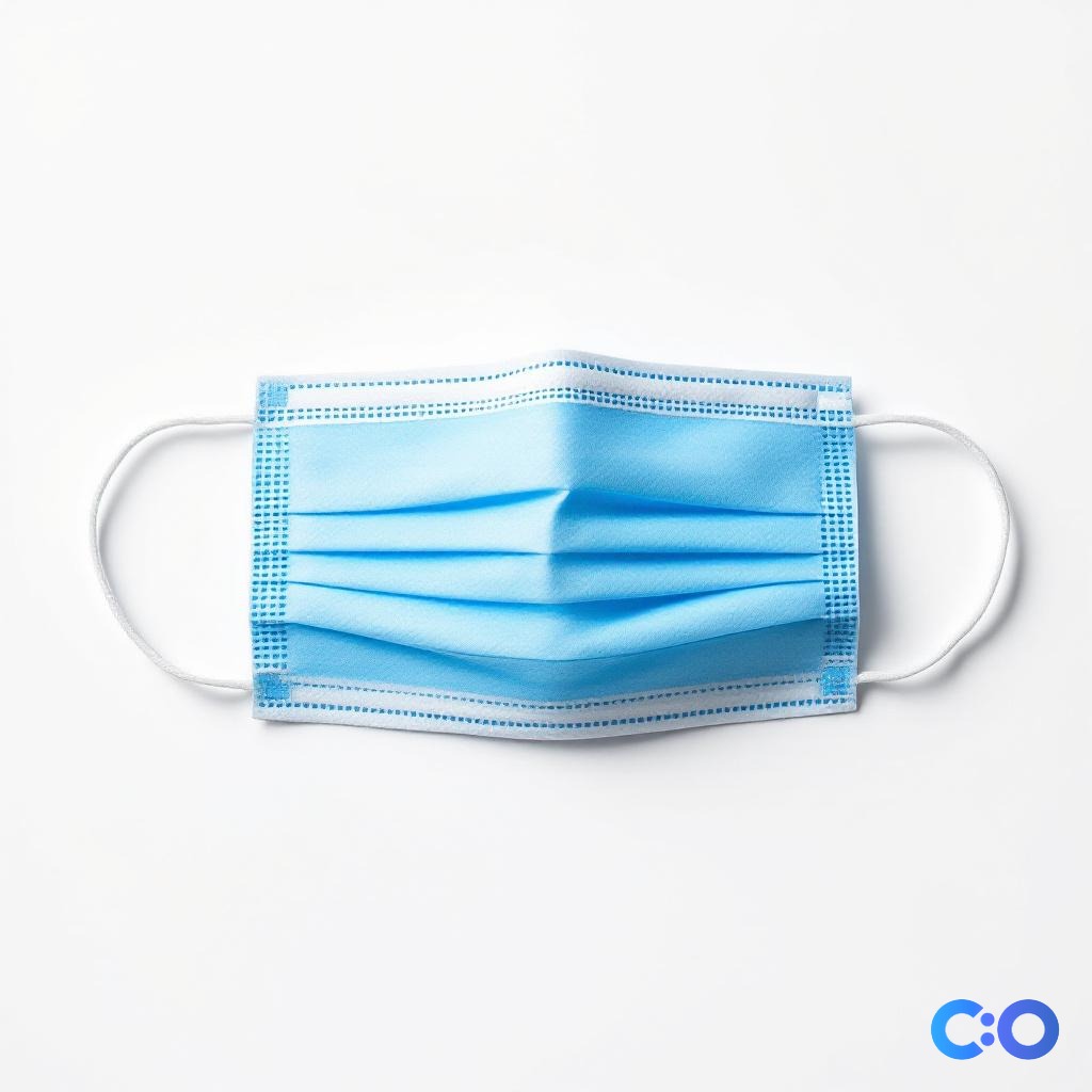 ConductScience Face Masks, 3-Ply, Ear Loop, Blue (Case of 25) - Gloves &amp; PPE