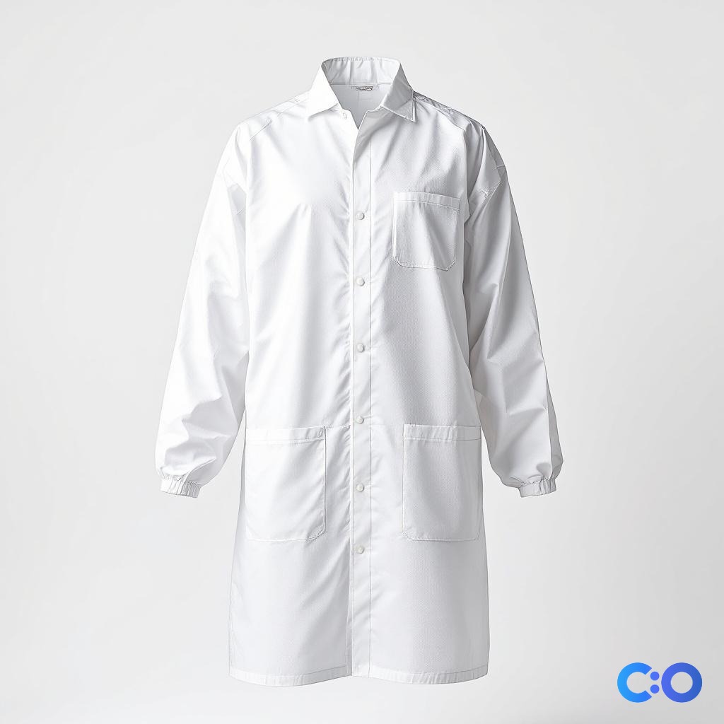 ConductScience Lab Coat, Large, White, Disposable (Case of 10) - Gloves &amp; PPE