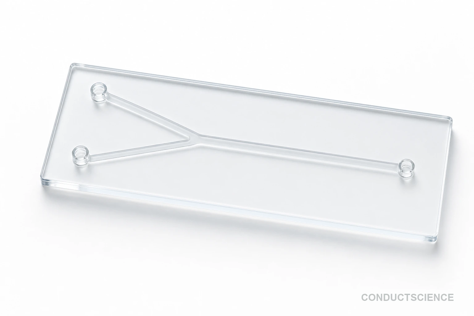 Y-Type Hybrid Mixing Microfluidic Chip realistic configurable-family product render