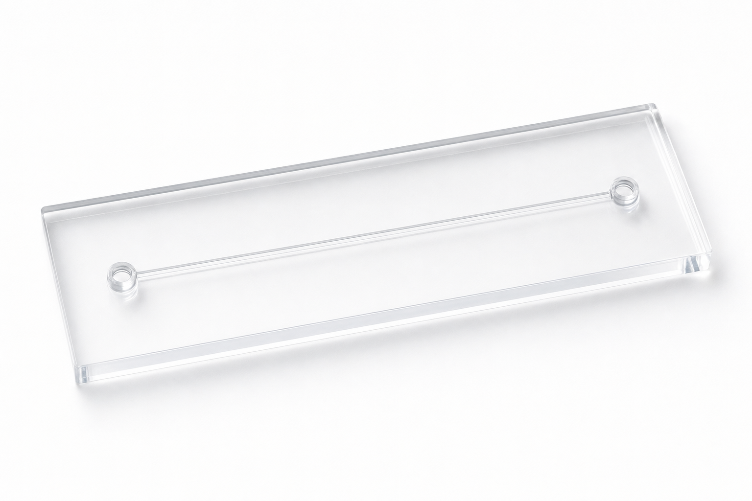 Basic Straight-Channel Microfluidic Chip (100 um) realistic product render