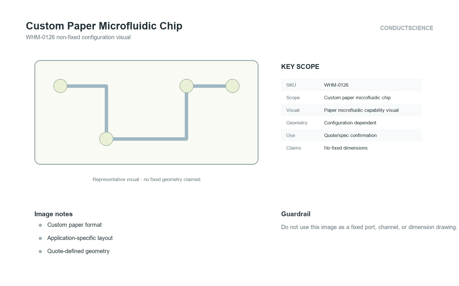 Custom Paper Microfluidic Chip configuration capability plate without fixed geometry claims
