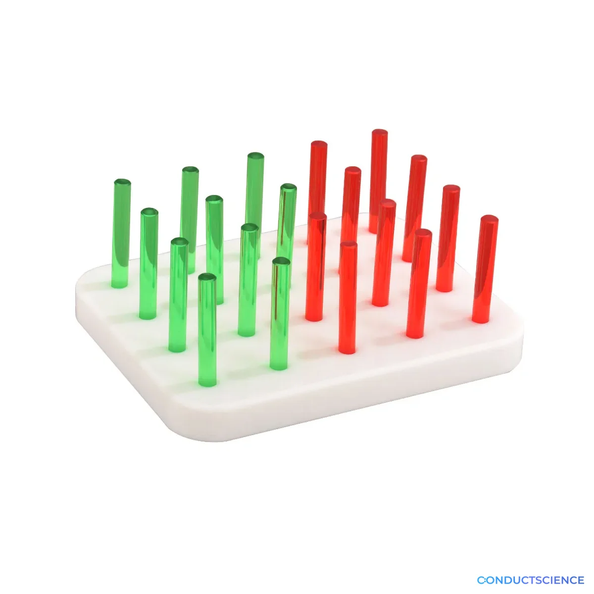 20-Hole Acrylic Dexterity Pegboard — complete apparatus