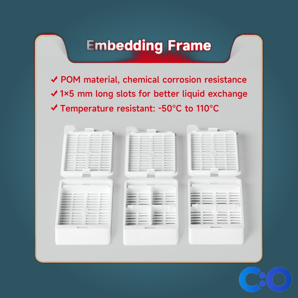 ConductScience Embedding Cassettes, White, with Lid (Bulk 15-Pack) - General Labware
