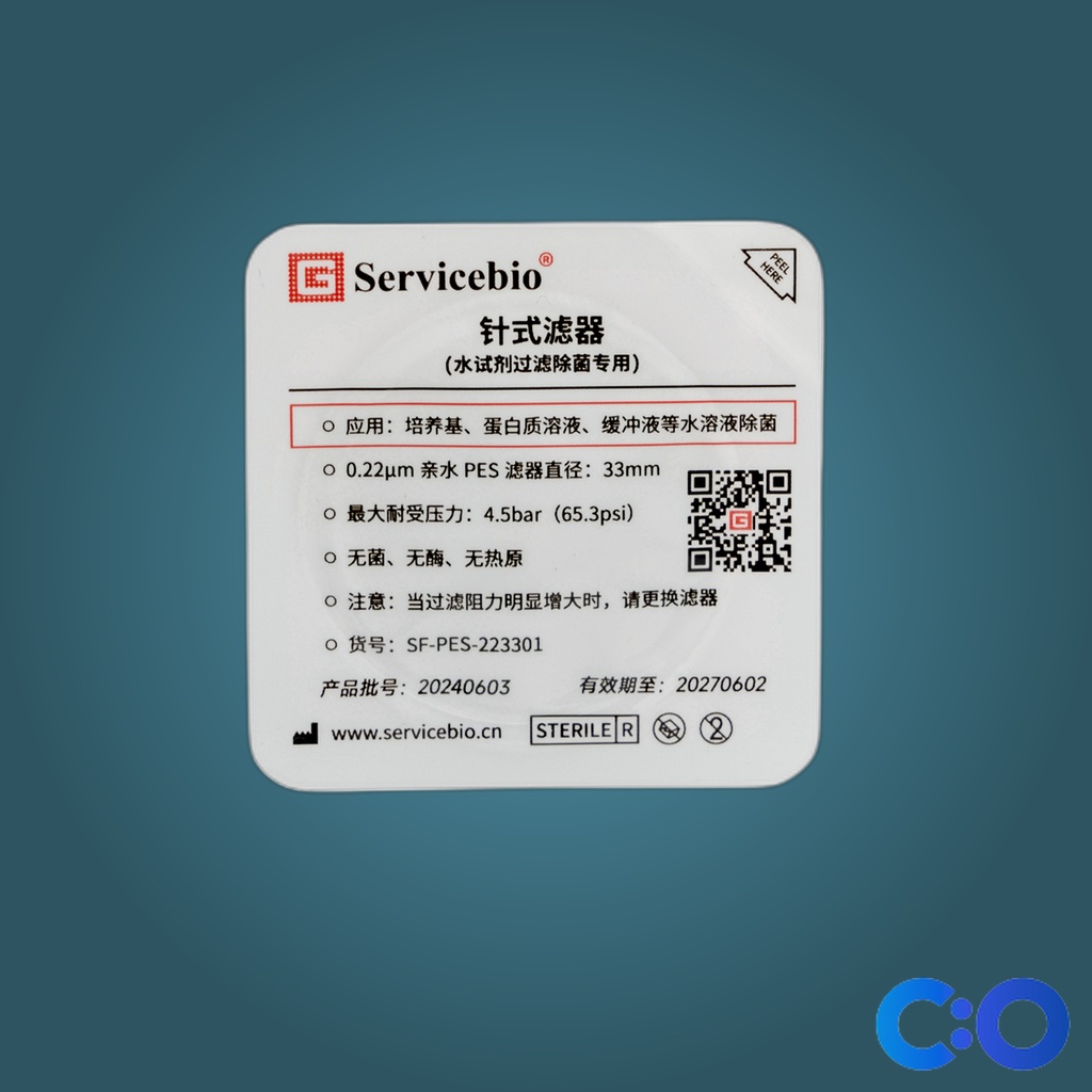 ConductScience Syringe Filters 0.22um, PES, Sterile (Pack of 10) - General Labware