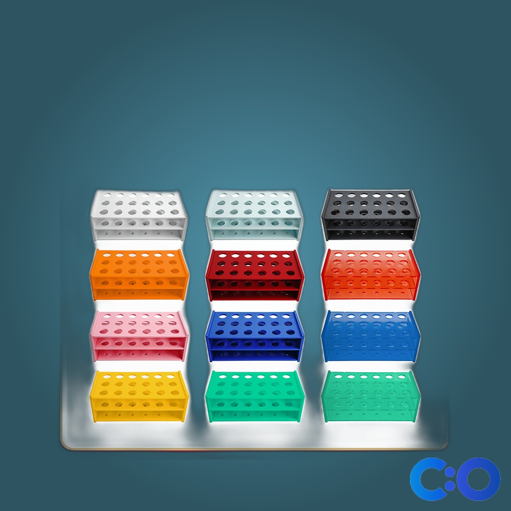 ConductScience PCR Tube Racks, 96-Well, Fluorescent (Pack of 25) - General Labware