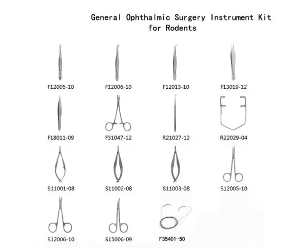 General Ophthalmic Surgery Instrument Kit for Rodents